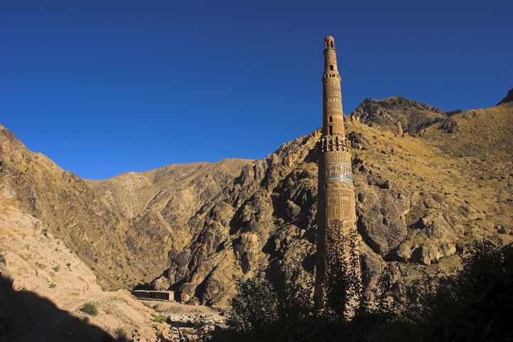 Le minaret de Jam, en Afghanistan, patrimoine mondial de l'Unesco (ici en 2007) (JANE SWEENEY / ROBERT HARDING HERITAGE / AFP)