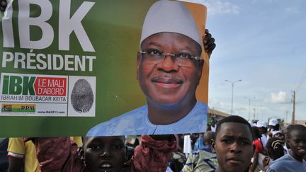 Des supporters d'Ibrahim Boubacar Ke&iuml;ta dans les rues de Bamako (Mali), le 9 ao&ucirc;t 2013. (ISSOUF SANOGO / AFP)