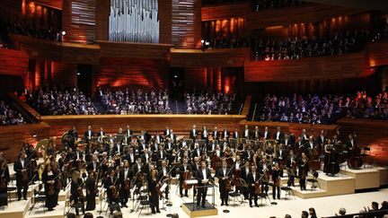 L'Orchestre national de France, dirigé par Daniele Gatti, inaugure le Grand Auditorium de Radio France à la Maison de la Radio, à Paris (14 novembre 2014)
 (Olivier Corsan / Photo PQR / Le Parisien / MaxPPP)