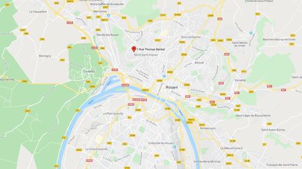 Le campus&nbsp;de Mont-Saint-Aignan, à côté de Rouen. (CAPTURE ECRAN GOOGLE MAPS)