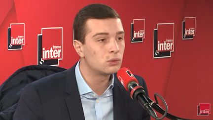 Jordan Bardella, tête de liste aux éléctions européennes, sur France Inter le 22 janvier 2019 (FRANCE INTER)