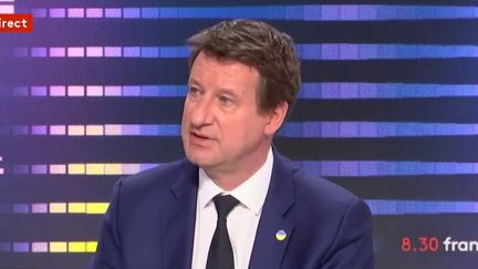 Yannick Jadot, candidat écologiste à l'élection présidentielle, sur franceinfo le 24 mars 2022. (FRANCEINFO / RADIOFRANCE)