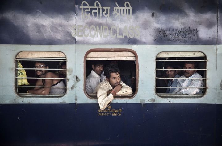 Le Kolkata Mail a perdu de sa splendeur mais permait de traverser l'Inde à pas cher! (Géo Giulio di Sturco)