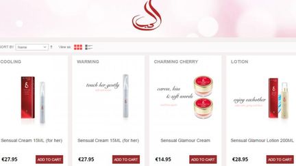 &nbsp; (El Asira, la marque de crèmes et de lingerie fine a destination d'un public musulman © capture d'écran du site El Asira)