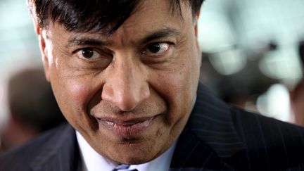 Le pr&eacute;sident d'ArcelorMittal, Lakshmi Mittal, le 31 mars 2010 &agrave; Londres (Royaume-Uni). (OLI SCARFF / GETTY IMAGES)