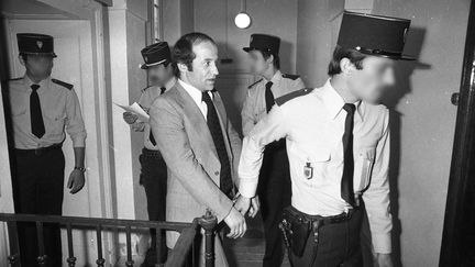 Jean-Pierre&nbsp;Gandeboeuf arrive au palais de justice de Lyon (Rhône), le 28 juin 1977. (MAXPPP)