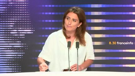 Marine Tondelier, secrétaire nationale d'Europe Écologie-Les Verts, le 8 septembre 2023 sur franceinfo. (FRANCEINFO / RADIO FRANCE)