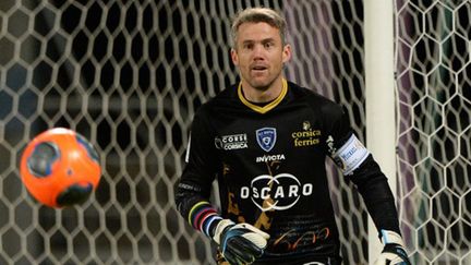 Mickaël Landreau, lors de sa dernière saison de joueur à Bastia 