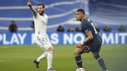 Kylian Mbappé lors du match retour des 1/16e de finale de la Ligue des champions contre le Real Madrid, au stade Bernabeu le 9 mars 2022.&nbsp; (BURAK AKBULUT / ANADOLU AGENCY)