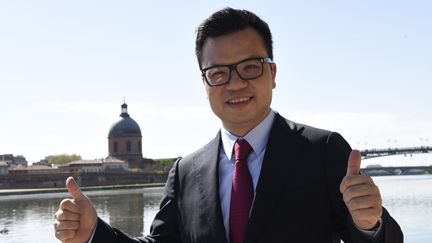 L'homme d'affaires chinois Mike Poon le 15 avril 2015 &agrave; Toulouse (Haute-Garonne). (MAXPPP)