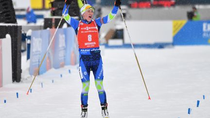 Darya Domracheva s'impose à Oslo (ALBERTO PIZZOLI / AFP)