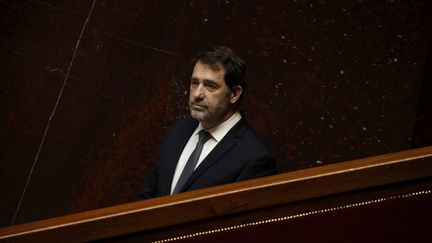 Le ministre de l'Intérieur, Christophe Castaner, à l'Assemblée nationale à Paris, le 31 mars 2020. (YOAN VALAT / POOL / AFP)