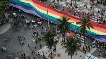 La Gay Pride de Rio, au Brésil, en décembre 2016. (YASUYOSHI CHIBA / AFP)