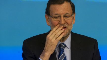 Le Premier minstre espagnol, Mariano Rajoy, le 2 f&eacute;vrier 2013 &agrave; Madrid (Espagne).&nbsp; (EDUARDO DIEGUEZ / AFP)