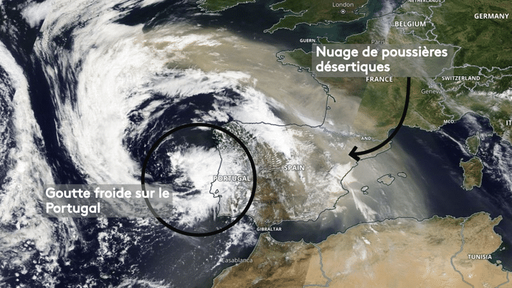 Images prises par le satellite Terra de la Nasa avec le capteur optique Modis, le 4 septembre 2023. (NASA WORLDVIEW EARTHDATA / LEA PRATI)