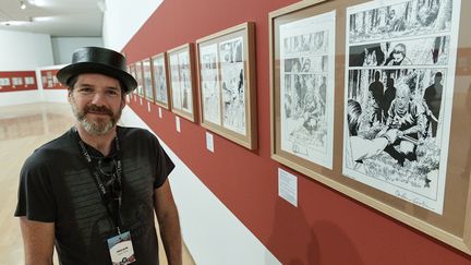 L'illustrateur anglais Charlie Adlard au Musée d'art contemporain de Lyon (MAXIME JEGAT / MAXPPP)