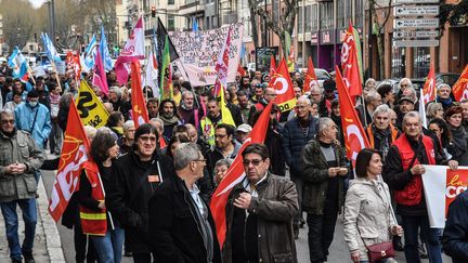 Une manifestation à Perpignan en mars 2022. (MICHEL CLEMENTZ / MAXPPP)