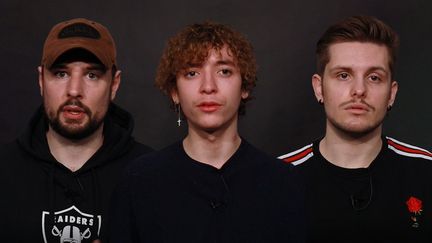 Yohann, Benjamin et Lilio ont témoigné lundi 31 janvier sur franceinfo de ce dont ils ont été victimes au sein de l'association Le Refuge. (FRANCEINFO / RADIO FRANCE)