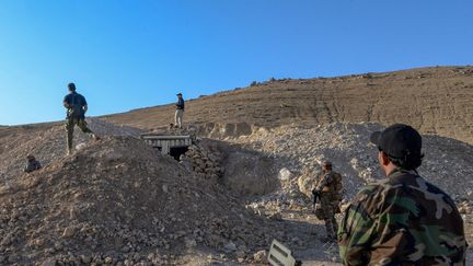 Iraqi soldiers on operation near Mosul (Iraq), searching for members of the terrorist organization Islamic State, July 11, 2021. (ZAID AL-OBEIDI / AFP)