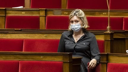 Yaël Braun-Pivet, députée LREM et présidente de la commission des lois à l'Assemblée nationale, a reçu un message de menaces à l'occasion du débat sur le pass vaccinal. Photo le 15 juin 2021 (VINCENT ISORE / MAXPPP)