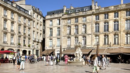 La place du Parlement à Bordeaux, le 7 août 2019. (PHILIPPE ROY / AFP)