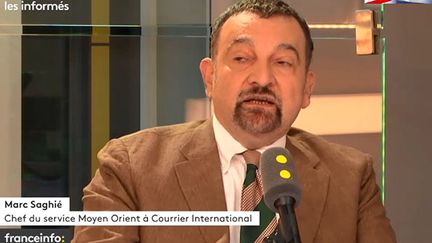 Marc&nbsp;Saghié,&nbsp;chef du service Moyen-Orient à "Courrier International", invité des "Informés de&nbsp;franceinfo" lundi 14 mai. (FRANCEINFO)