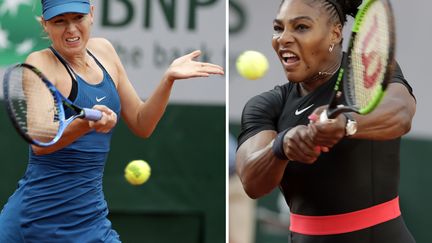 Maria Sharapova et Serena Williams (THOMAS SAMSON / AFP)