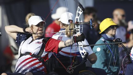 L'archère américaine Tracy Otto, le 29 août 2024 à Paris. (FELIX SCHEYER / SIPA)