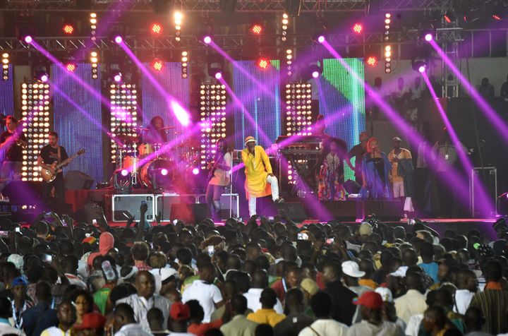 Concert d'Alpha Blondy à l'ouverture du Fespaco.
 (ISSOUF SANOGO / AFP)