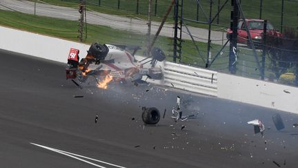 Sébastien Bourdais avait été gravement accidenté durant les qualifications des 500 miles d'Indianapolis le 20 mai 2017.&nbsp; (MAXPPP)