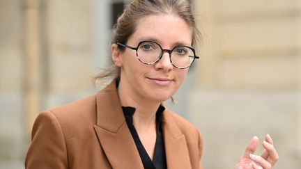 La cheffe de file des députés Renaissance Aurore Bergé, le 27 juin 2022 à Paris. (BERTRAND GUAY / AFP)