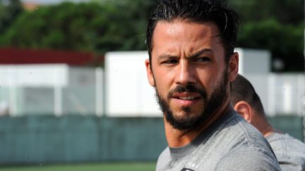 Clément Poitrenaud lors d'un entraînement du Stade Toulousain, à Toulouse, le 9 juillet 2012. (MAXPPP)