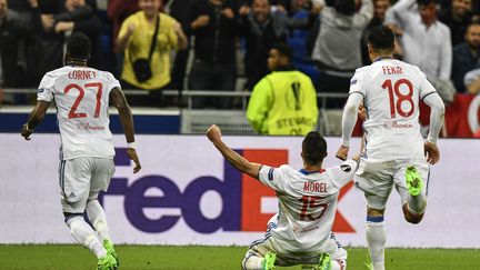 Jérémy Morel donne la victoire à Lyon contre Besiktas (JEFF PACHOUD / AFP)