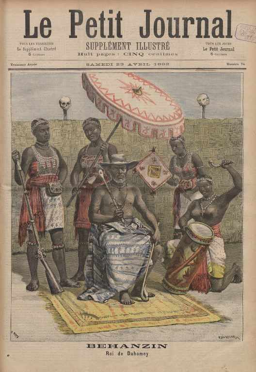 Béhanzin, roi du Dahomey. Extrait du Petit Journal, supplément du dimanche 23 avril 1892. (AFP - LE PETIT JOURNAL / RETRONEWS-BNF / BNF-PARTENARIATS)