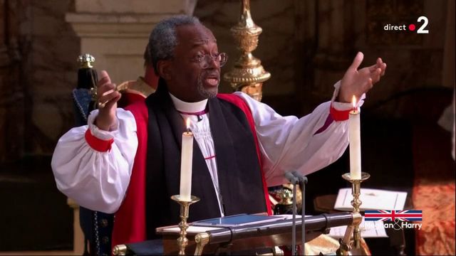 Lors de son sermon, le pasteur Michael Curry évoque Martin Luther King