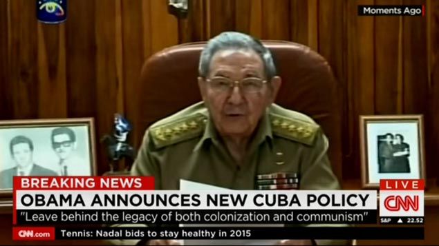 &nbsp; (Raul Castro confirme un le rétablissement des relations diplomatiques avec les USA © CNN)