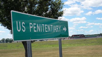 Le complexe correctionnel fédéral où Daniel Lewis Lee a été exécuté, le 14 juillet 2020 à Terre-Haute, dans l'Indiana (Etats-Unis). (SCOTT OLSON / GETTY IMAGES NORTH AMERICA / AFP)