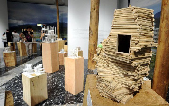 Projet &quot;Un logement pour tous&quot; au pavillon japonais de la Biennale d&#039;architecture
 (Tiziana Fabi / AFP)