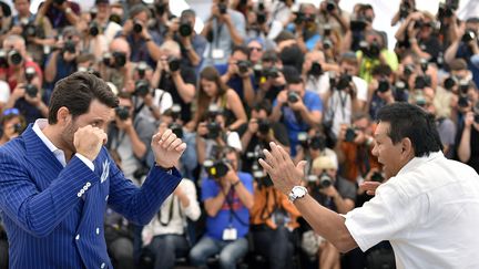 L'acteur y interprète Roberto Duran, l'un des meilleurs boxeurs de tous les temps, dans "Hands of stone", de Jonathan Jakubowicz, présenté hors-compétition.
 (LOIC VENANCE / AFP)