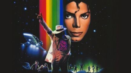 L&#039;affiche de &quot;Moonwalker&quot; film autour de Michael Jackson en 1988, de Jerry Kramer, Colin Chilvers, Jim Blashfield
 (Ultimate Pictures )