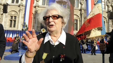 La résistante Cécile Rol-Tanguy lors d'une cérémonie pour le 65e anniversaire de la Libération de Paris, le 25 août 2009. (BERTRAND GUAY / AFP)