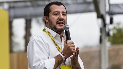 Le ministre de l'Intérieur italien, Matteo Salvini, le 5 octobre 2018, à Rome.&nbsp; (MICHELE SPATARI / NURPHOTO / AFP)