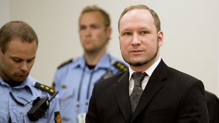 Anders Behring Breivik à Oslo pendant son procès le 24 août 2012.
 (ODD ANDERSEN / AFP)