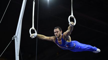 Samir Aït Saïd, lors des championnats d'Europe de gymnastique artistique à Stuttgart, le 12 octobre 2019. (THOMAS KIENZLE / AFP)
