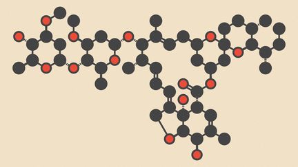 La molécule de l'ivermectine : un traitement avec ce médicament fait l'objet de recherches thérapeutiques contre le Covid-19. (SCIENCE PHOTO LIBRARY / AFP)