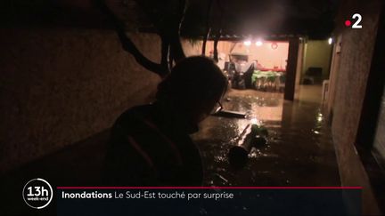 Des pluies violentes ont provoqué des inondations dans le Sud-Est, dans la nuit de samedi 2 à dimanche 3 novembre 2019.&nbsp; (FRANCE 2)