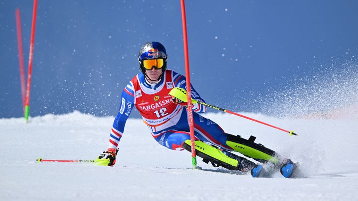 Le spécialiste français du slalom, Clément Noël, tentera de décrocher l'or aux Mondiaux de Courchevel Méribel. (SEBASTIEN BOZON / AFP)