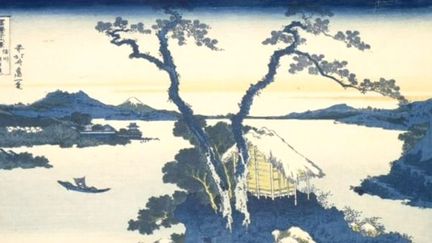 Hokusai Katsushika, Le Lac Suwa dans la province de Shinano, Estampe
 (France 3 / Culturebox)