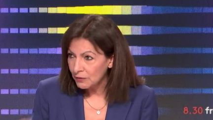 La candidate socialiste à la présidentielle, Anne Hidalgo, sur franceinfo le 14 mars 2022. (FRANCEINFO / RADIO FRANCE)