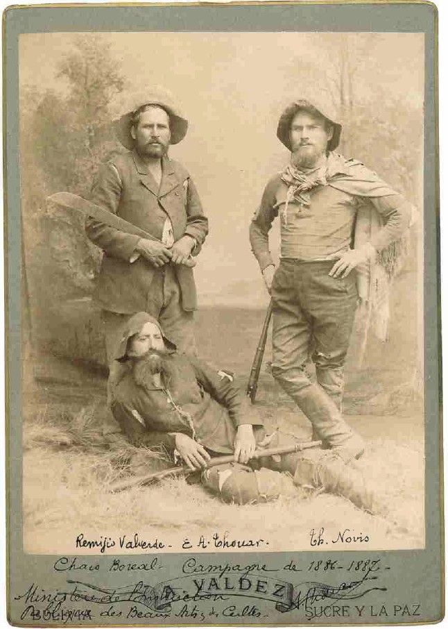 Portrait photographique de 3 grands voyageurs, 1886-1887
 (Archives nationales )